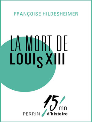 cover image of La mort de Louis XIII